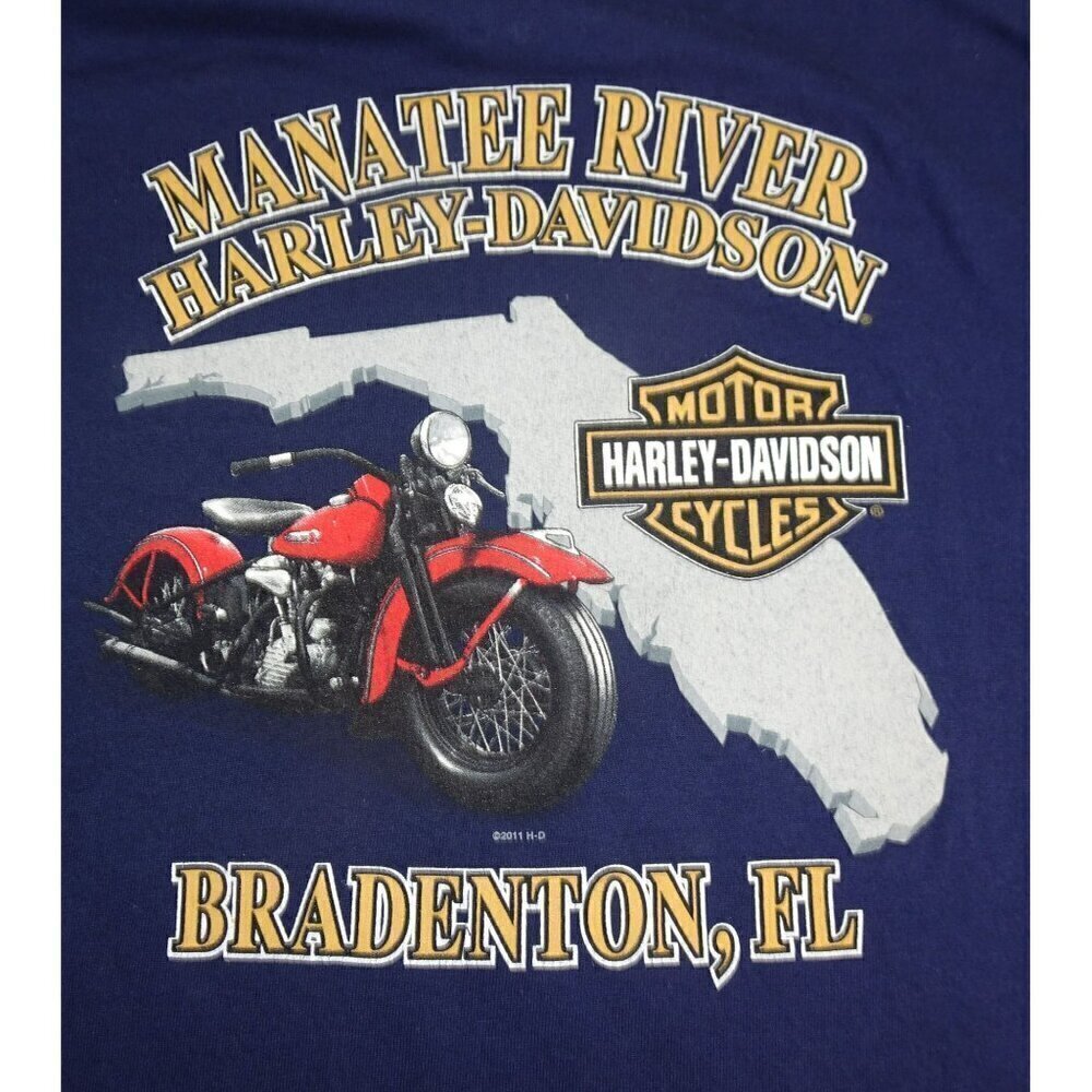 Harley Davidson Manatee River Bradenton, FL T Shirt Size Large
